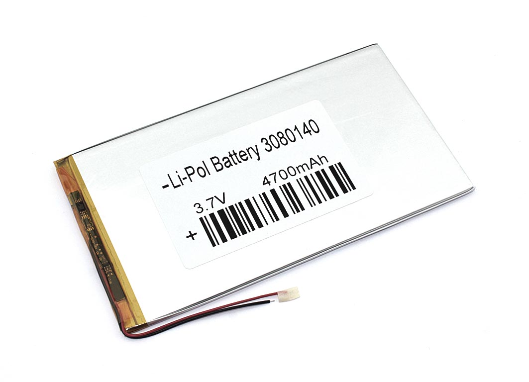 Аккумулятор Li-Pol (батарея) 3*80*140мм 2pin 3.7V/4700mAh