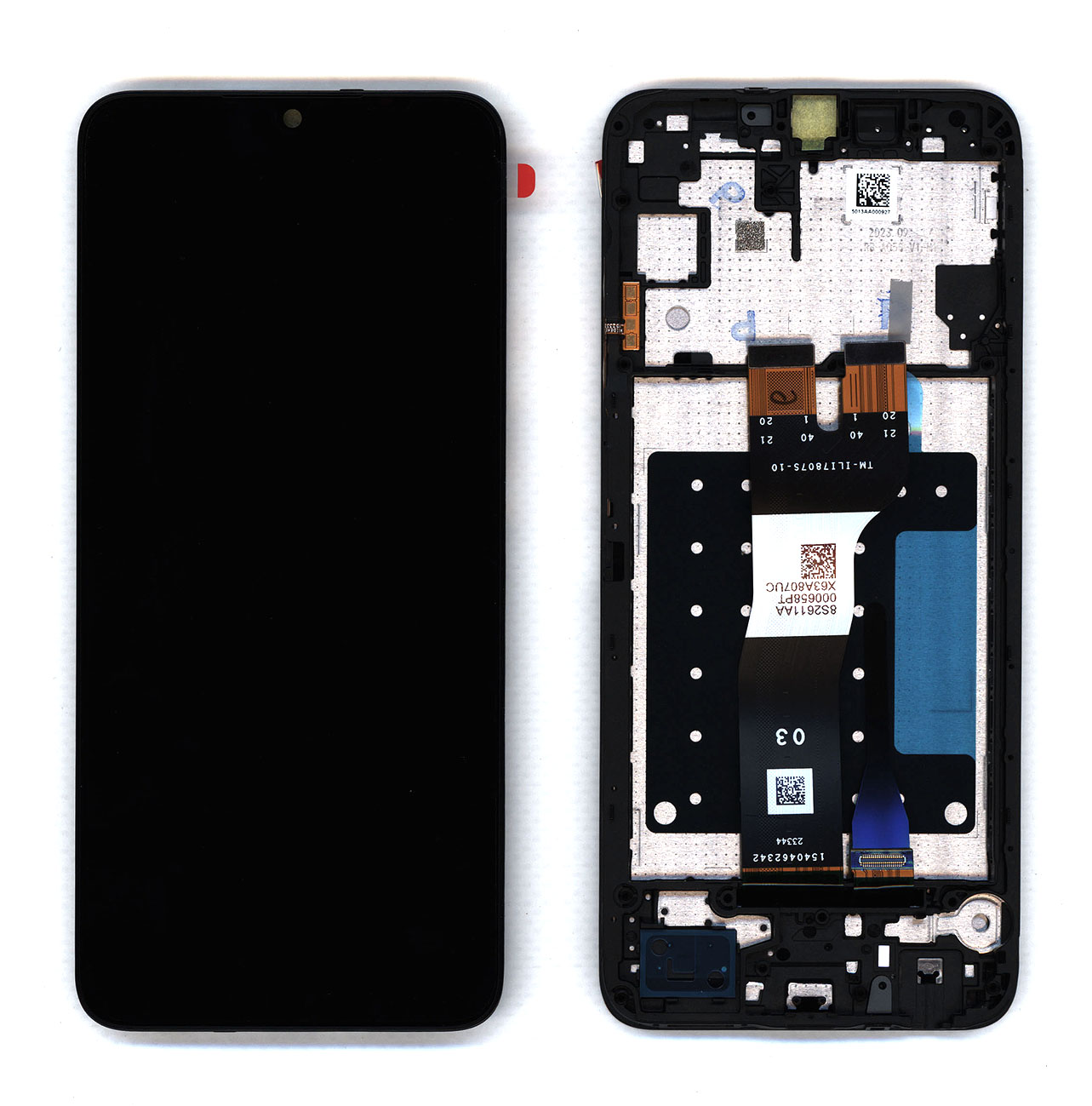 Дисплей для Samsung Galaxy A05S SM-A057F в сборе с тачскрином ServicePack черный (GH81-24365A)