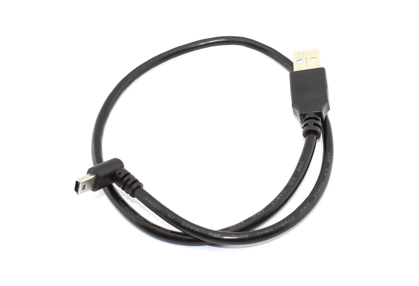 Кабель USB Type A на Mini USB угол вверх 0,5 м