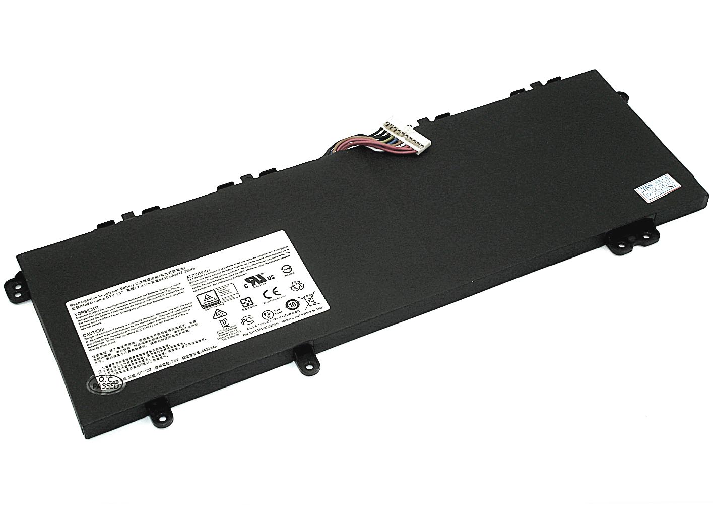 Аккумуляторная батарея для ноутбука MSI GS30 (BTY-S37) 10PIN 7.4V 6400mAh черная