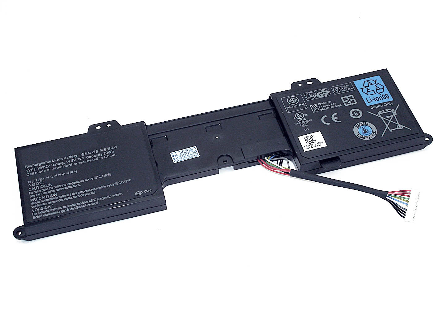 Аккумуляторная батарея для ноутбука Dell Inspiron DUO 1090 (9YXN1) 14.8V 2000mAh