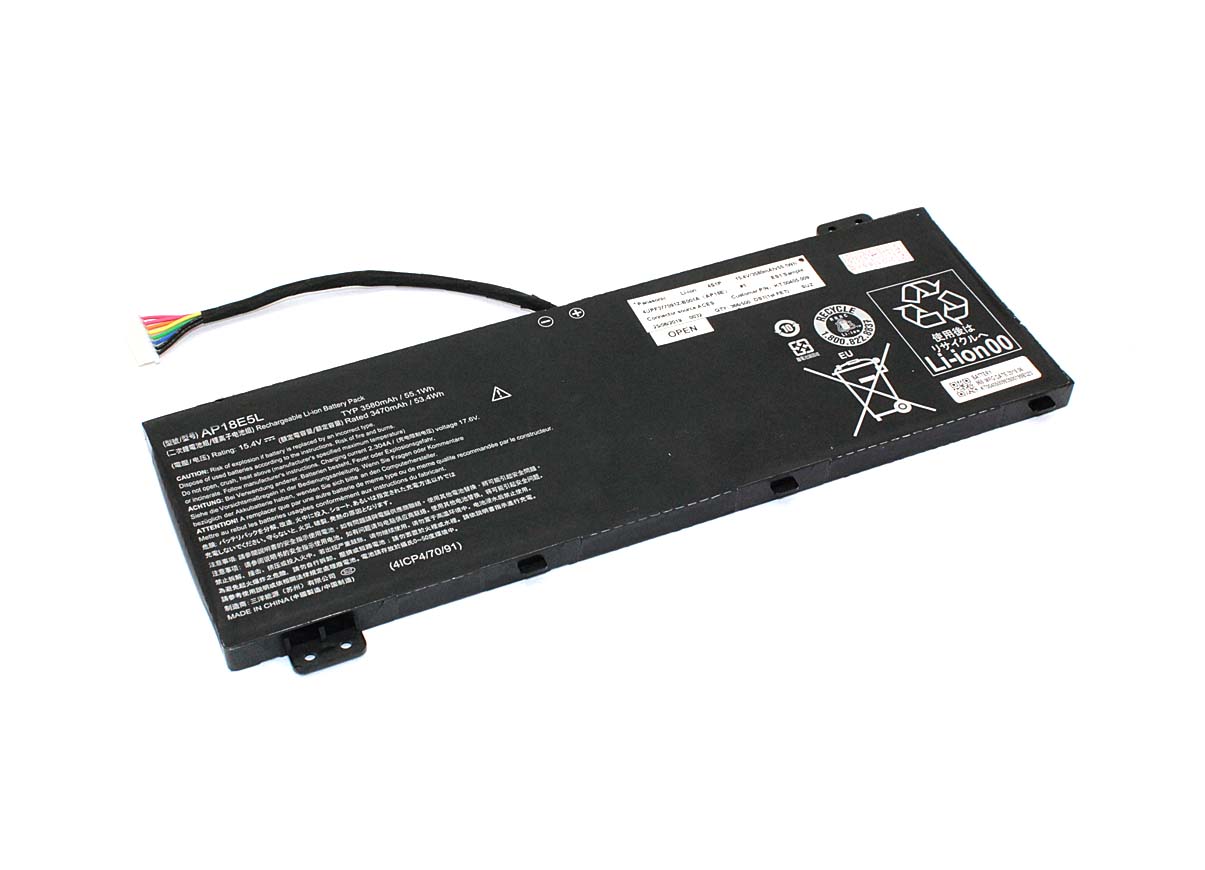 Аккумуляторная батарея для ноутбука Acer Predator Helios 300 (AP18E5L) 3580mAh 55.1Wh