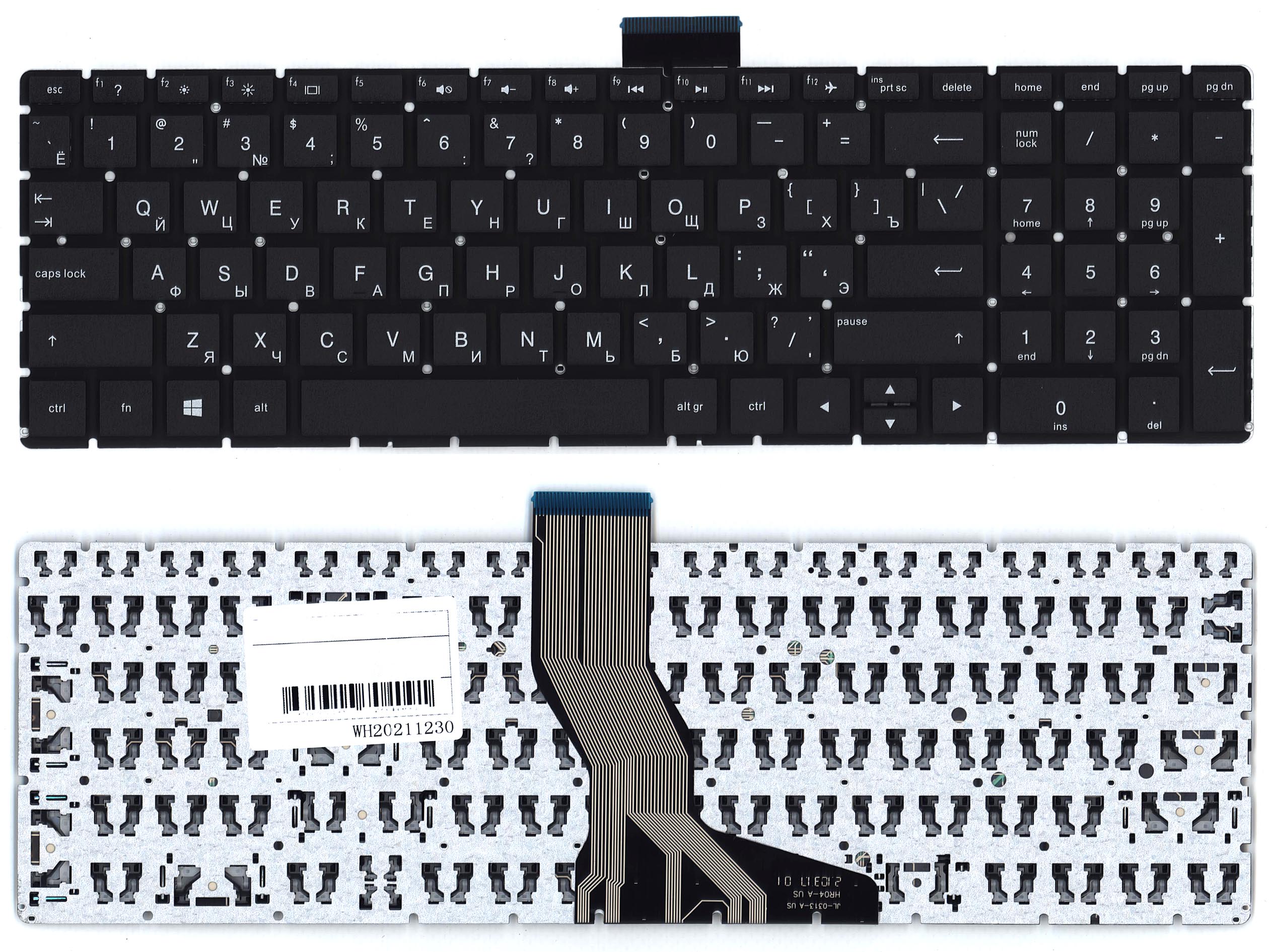 Клавиатура для ноутбука HP 15-BW 250 G6 черная без подсветки