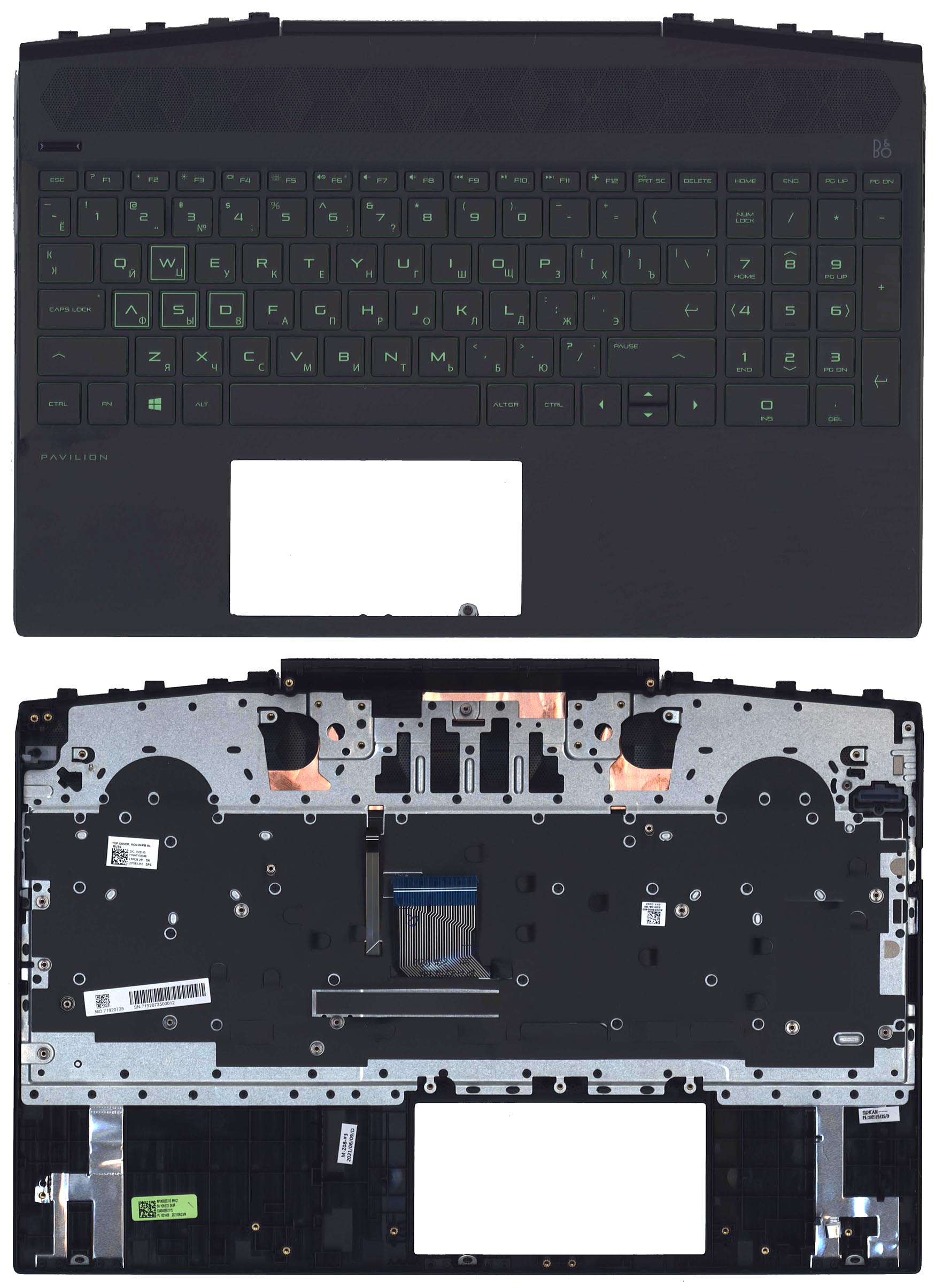 Топкейс для HP Pavilion Gaming 15-DK 71NHT132046, 9Z.NEZBC.X0R, AP2K8000310, L58826-251, L57593-251