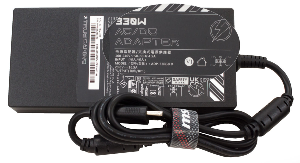 Блок питания (сетевой адаптер) для ноутбуков MSI 20V 16.5A (ADP-330GB D) Rectangle 3 Tip