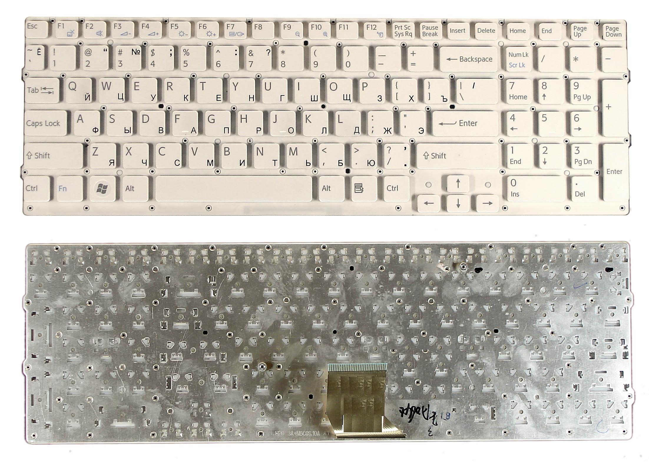 Клавиатура для ноутбука Sony Vaio VPCCB VPC-CB VPC-CB17 белая