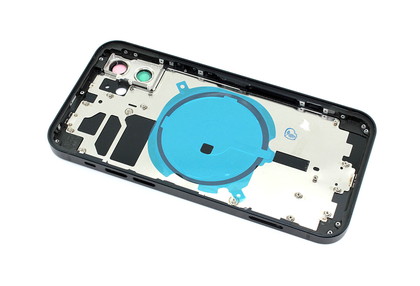 Задняя крышка (корпус) в сборе с рамкой для Apple iPhone 12, черная
