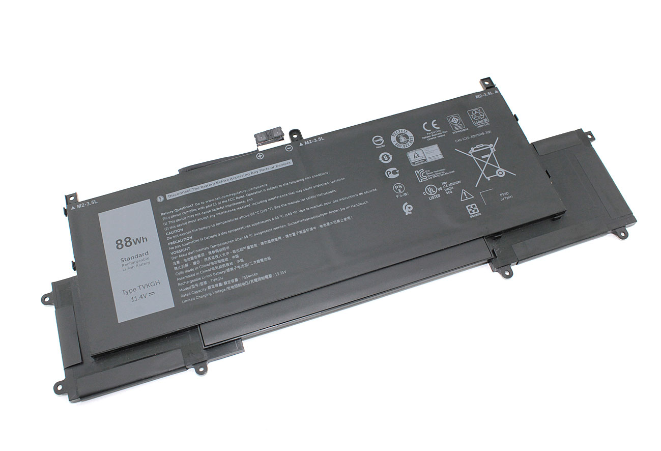 Аккумуляторная батарея для ноутбука Dell Latitude 9510 (TVKGH) 7.6V 88Wh/7334mAh