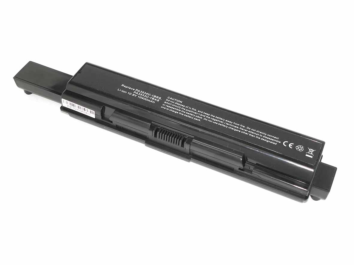 Аккумуляторная батарея для ноутбука Toshiba A200 A215 A300 L300 (PA3534U-1BRS) 10400mAh OEM черная