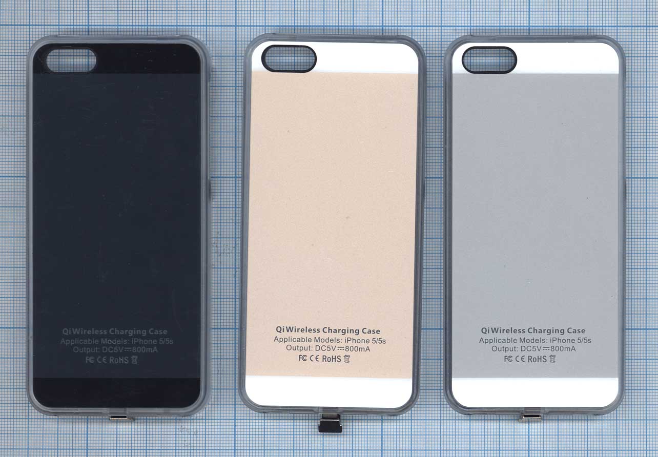 Чехол-бампер с QI-адаптером беспроводной зарядки для iPhone 5 / 5S