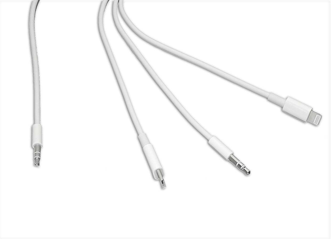 Аудио Адаптер MH045 Type-C / Lightning / DC 3,5mm - 3,5mm (белый)