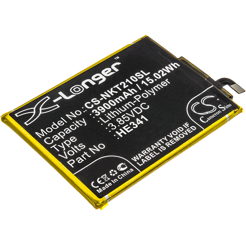 Аккумулятор CS-NKT210SL HE341 HE338 для Nokia 2.1 TA-1029 3.85V / 3900mAh / 15.02Wh