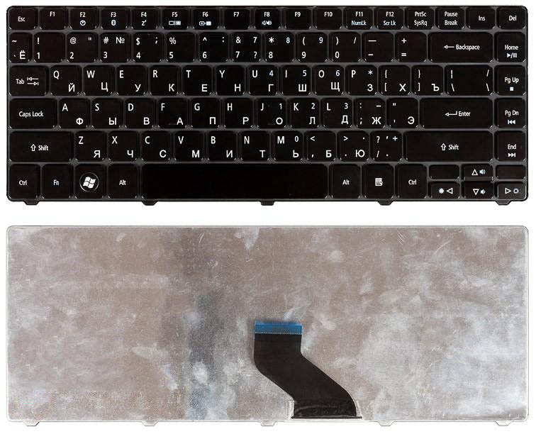 Клавиатура для ноутбука Acer Aspire Timeline 3410 3410T 4741 3810 3810T черная глянцевая