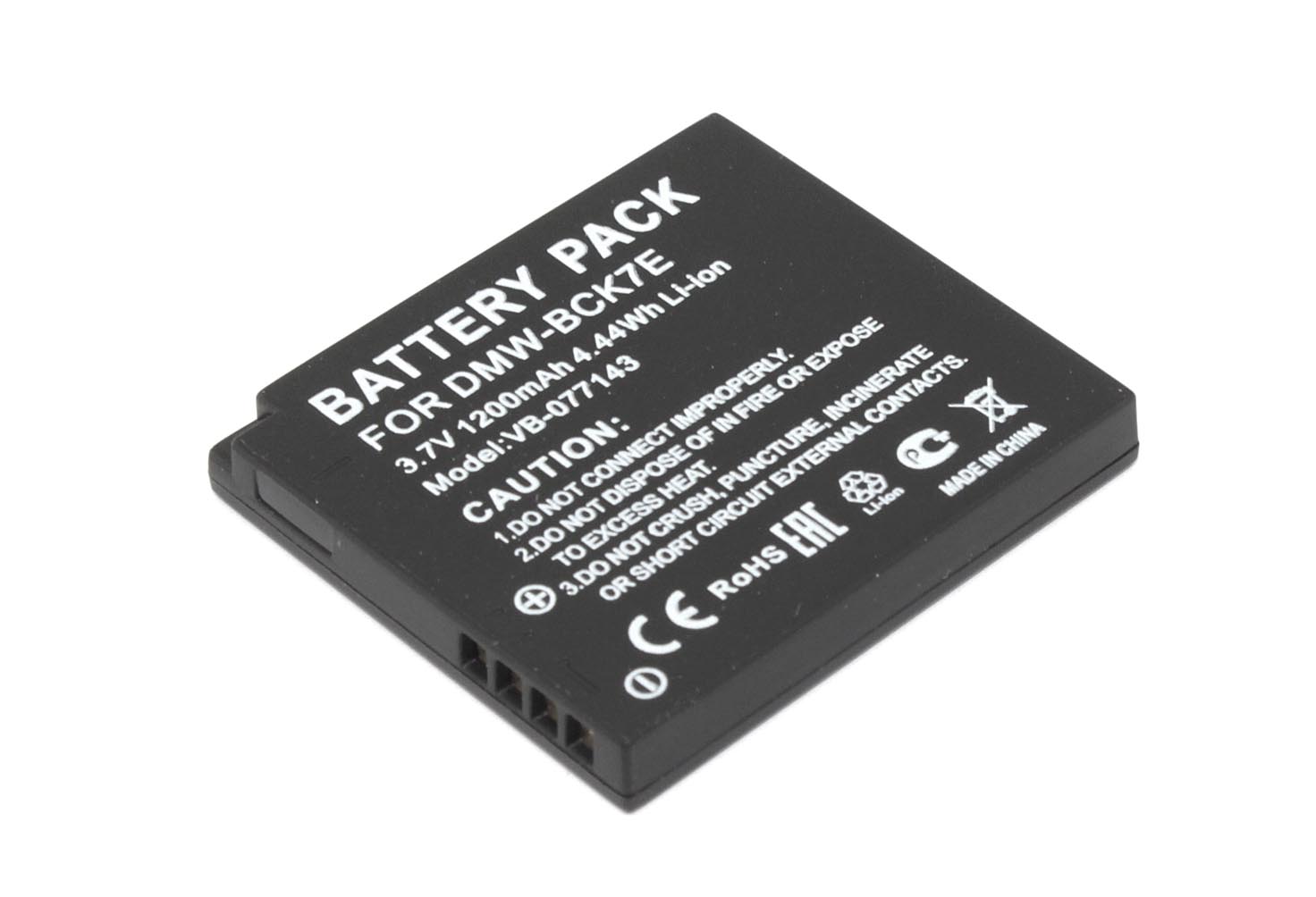 Аккумуляторная батарея для Panasonic Lumix DMC-FH2 (DMW-BCK7E) 3.7V 1200mAh Li-ion