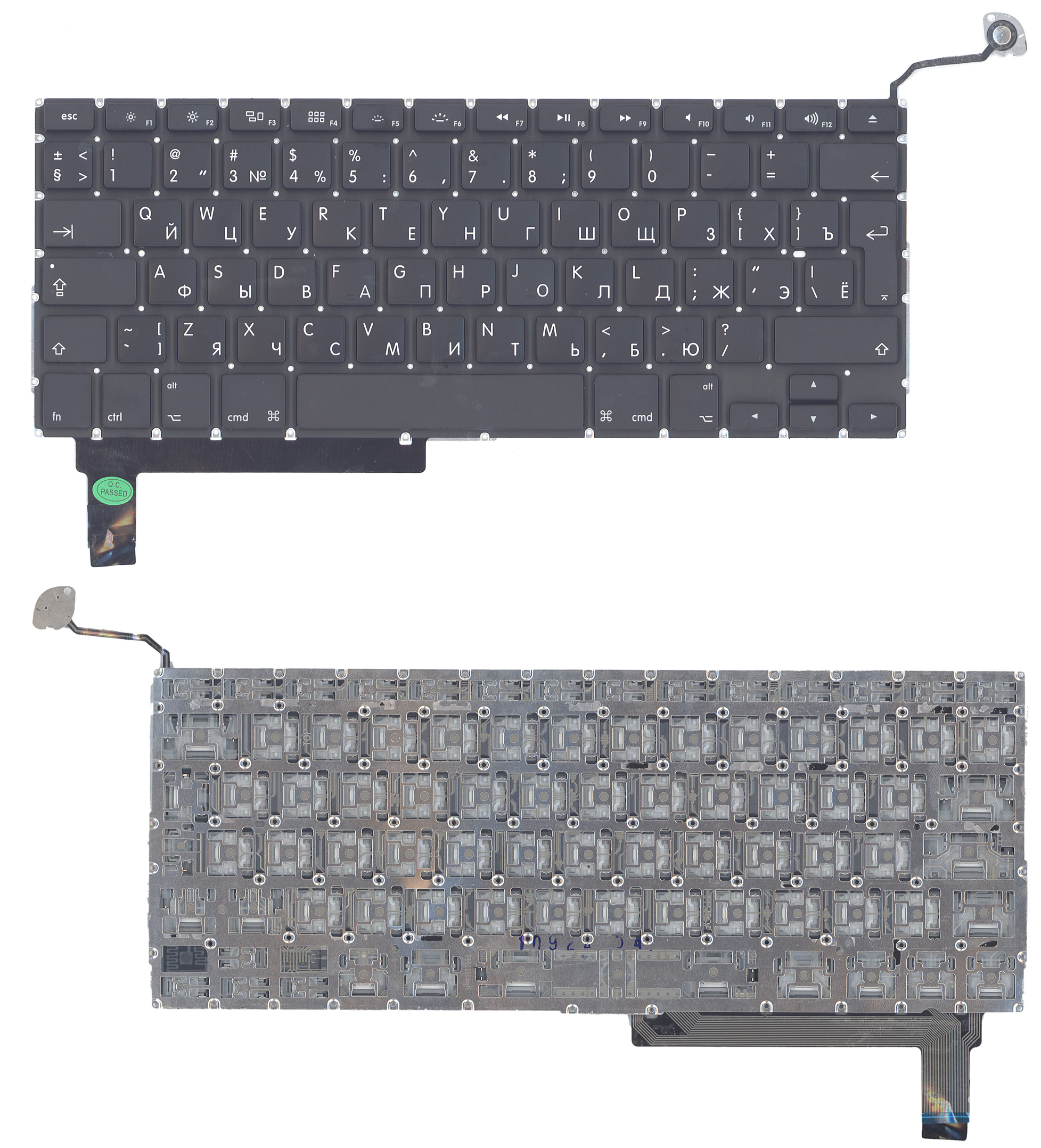 Клавиатура для ноутбука MacBook A1286 с SD большой ENTER RU