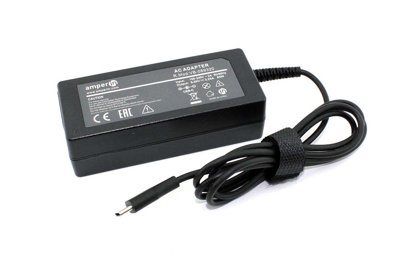 Блок питания (сетевой адаптер) Amperin AI-LN65C для ноутбуков Lenovo 20V 3.25A Type-C