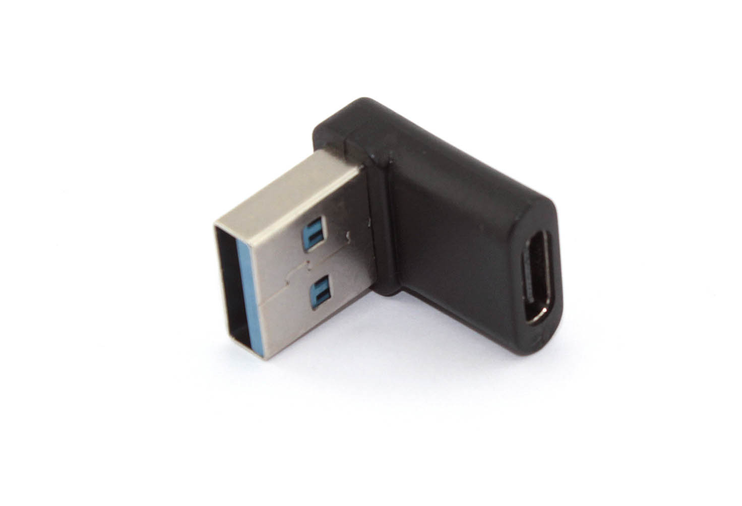 Переходник OTG USB A 3.0 на Type C папа-мама угловой