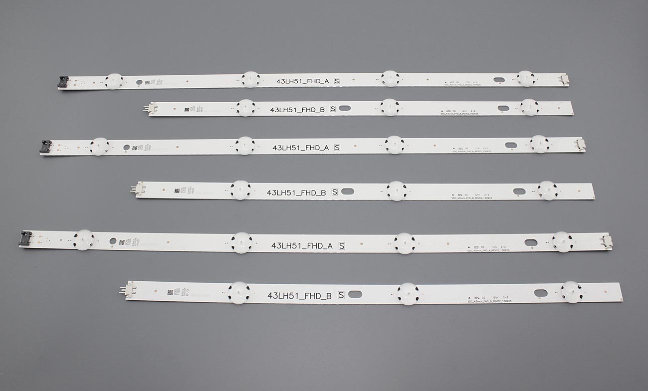 Светодиодная подсветка TV 43" LG 43LF510V 43LH570V 43LJ510V 43LH520V 43LH513V (комплект 6шт)