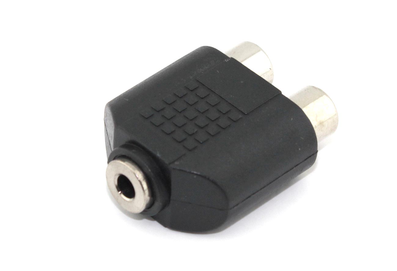 Переходник с RCA (тюльпан) 2 канала мама на miniJack