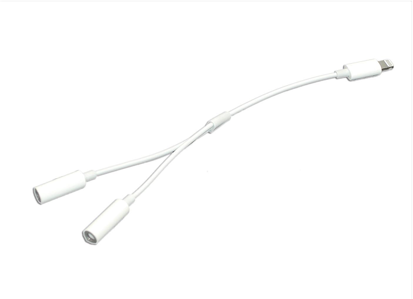 Аудио Адаптер MH027 Lightning - Dual 3,5mm (17 см) (белый)