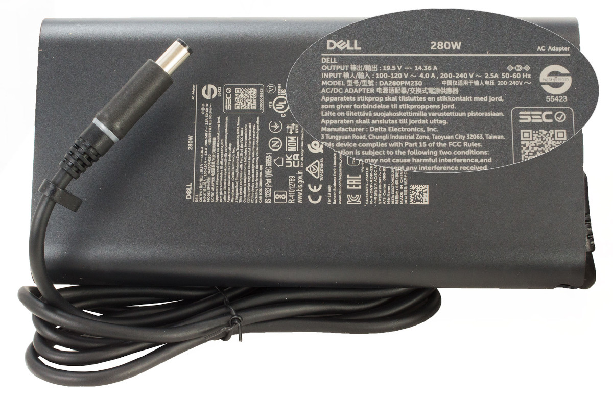 Блок питания (сетевой адаптер) для ноутбуков Dell 19.5V 14.36A 7.4*5.0 280W
