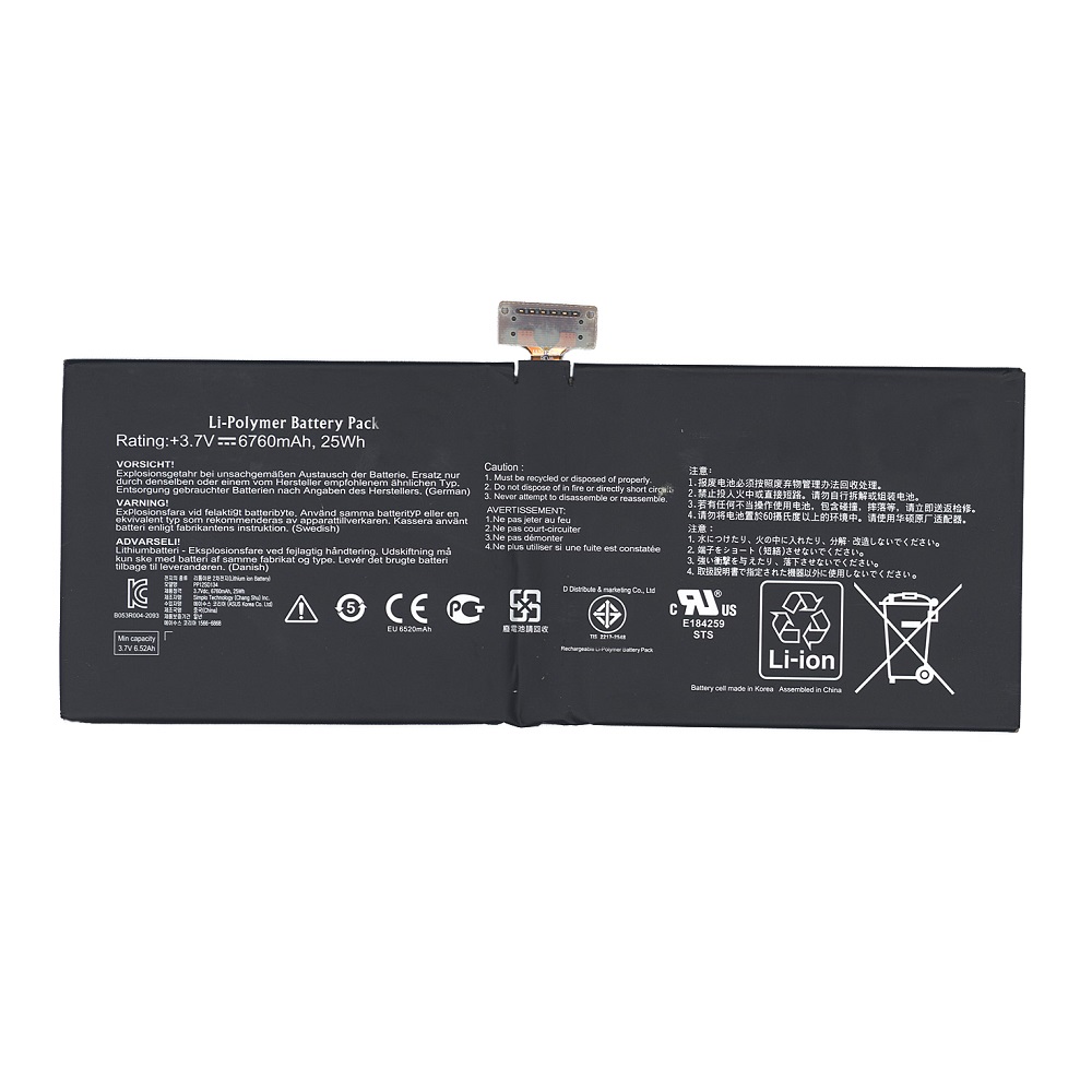 Аккумуляторная батарея C12-TF600T для планшета Asus VivoTab TF600T TF400C 25Wh