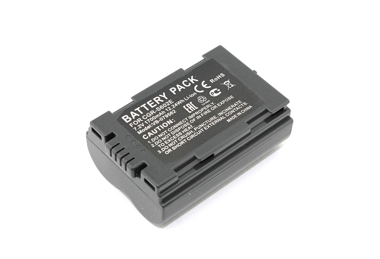 Аккумуляторная батарея для фотоаппарата Panasonic DMC-L1 (CGR-S602E) 7.2V 1700mAh Li-ion