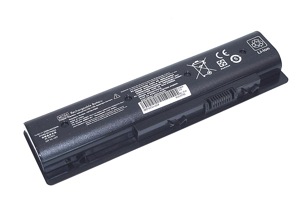 Аккумуляторная батарея для ноутбука HP Envy 17-n000 (MC04-4S1P) 14.8V 2200mAh OEM черная
