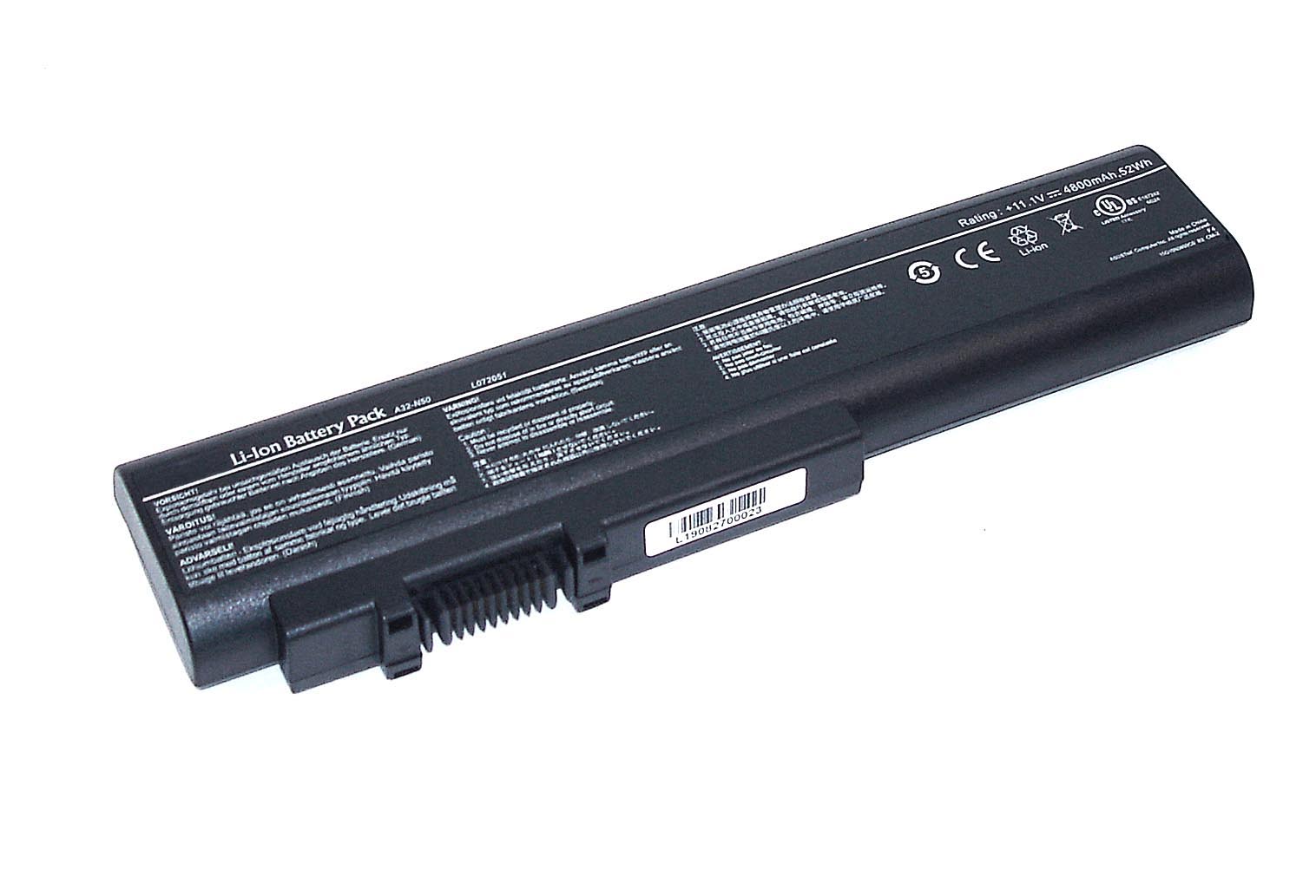Аккумуляторная батарея для ноутбука Asus N50 11,1V 51Wh A32-N50 черная