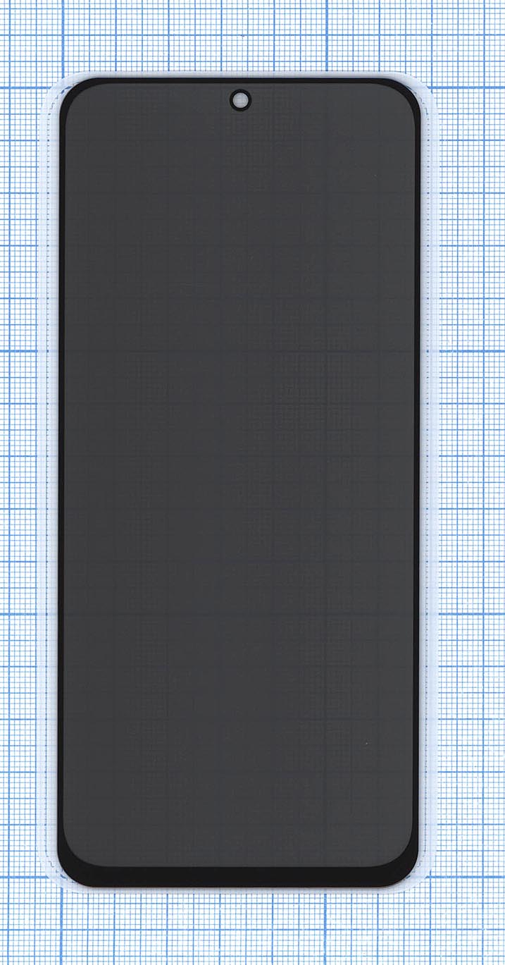 Защитное стекло Privacy "Анти-шпион" для Xiaomi Redmi Note 12s черное