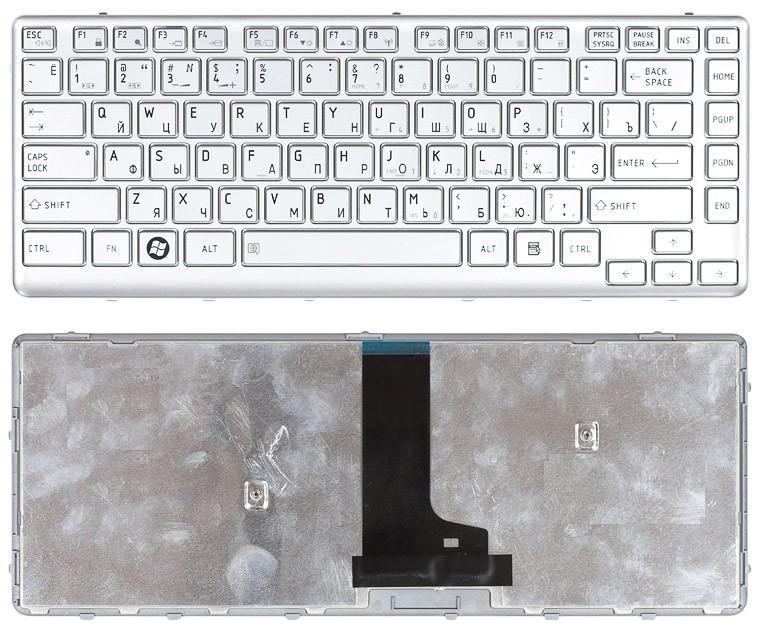 Клавиатура для ноутбука Toshiba Satellite T230 T230D T235 T235D серебристая