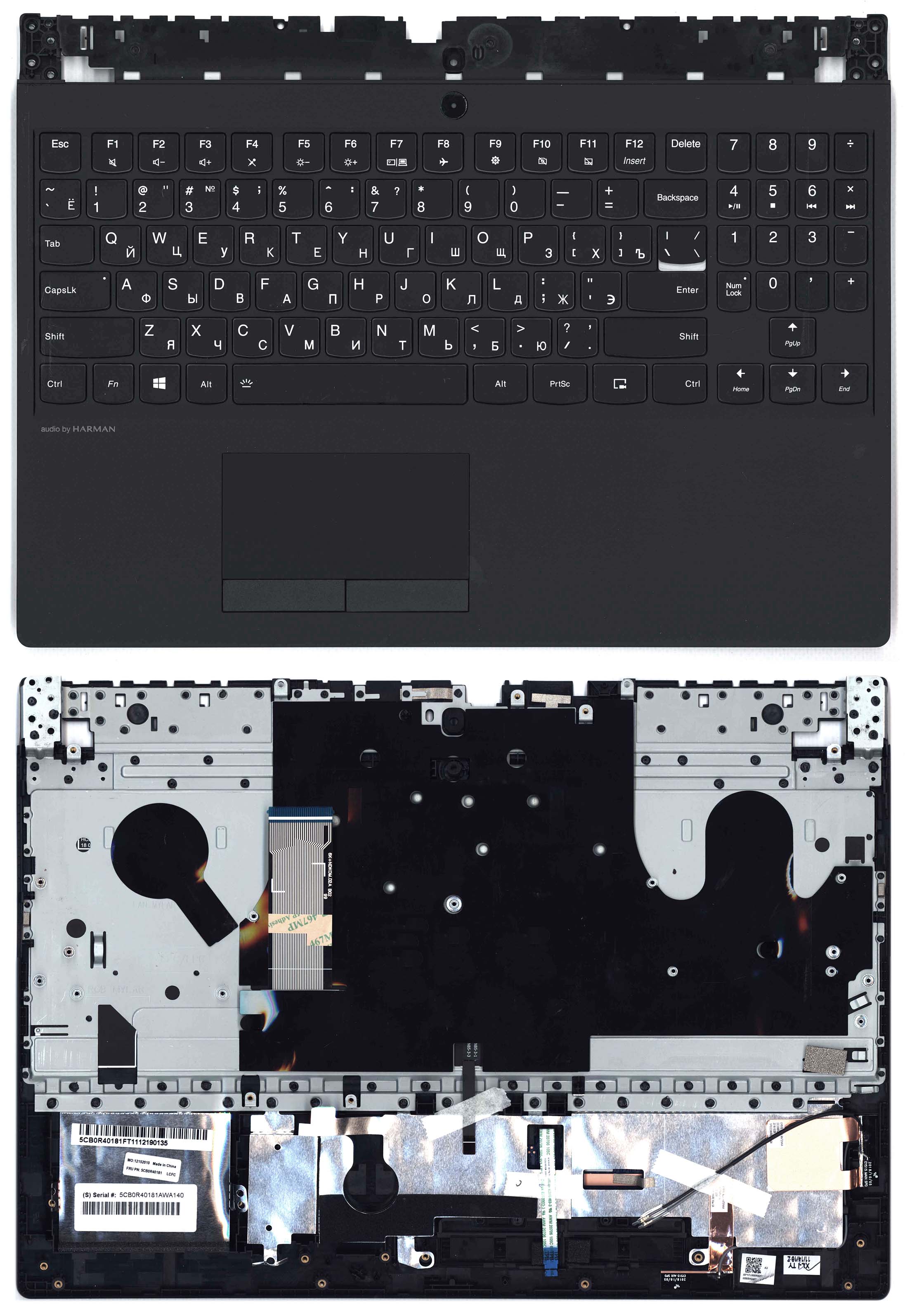 Топкейс для Lenovo Legion Y530-15ICH черный