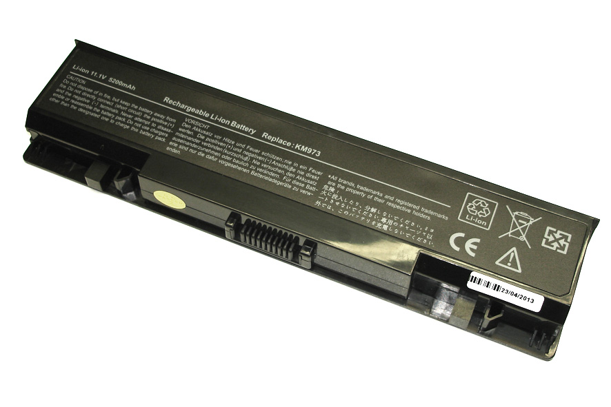 Аккумуляторная батарея для ноутбука Dell Studio 1737 (KM973) 11.1V 5200mAh черный OEM