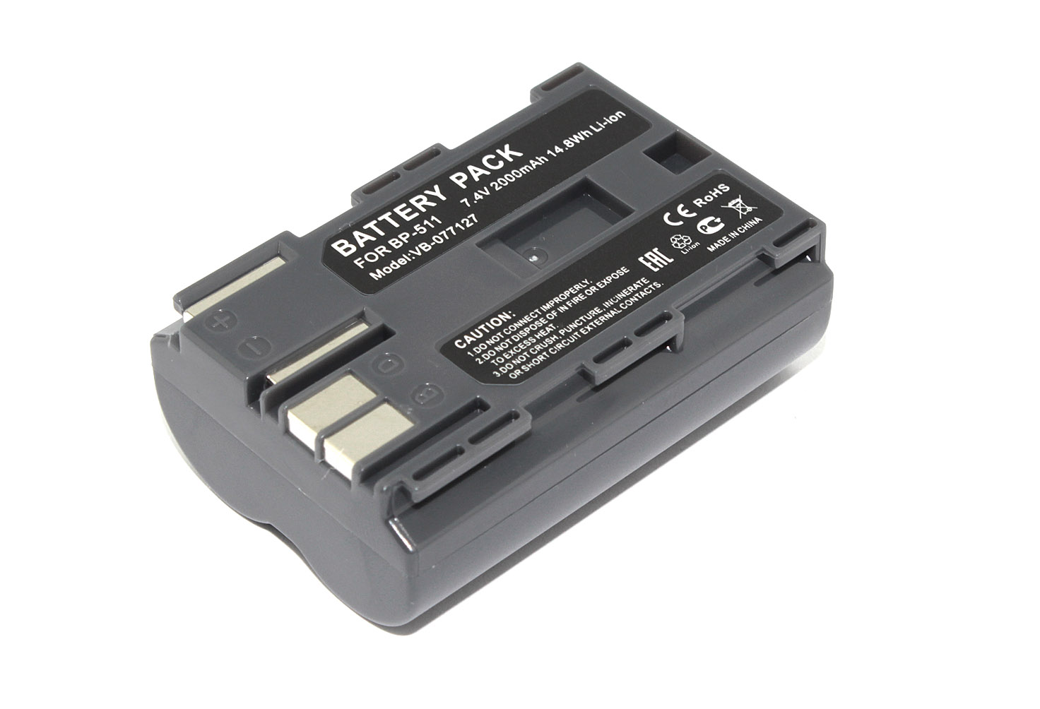 Аккумуляторная батарея для фото и видеокамеры Canon EOS (BP-511) 7.4V 2000mAh Li-ion