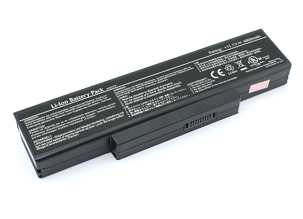 Аккумуляторная батарея для ноутбука Asus A9, F2, F3, S9 11.1V 4800mAh A33-F3 черная