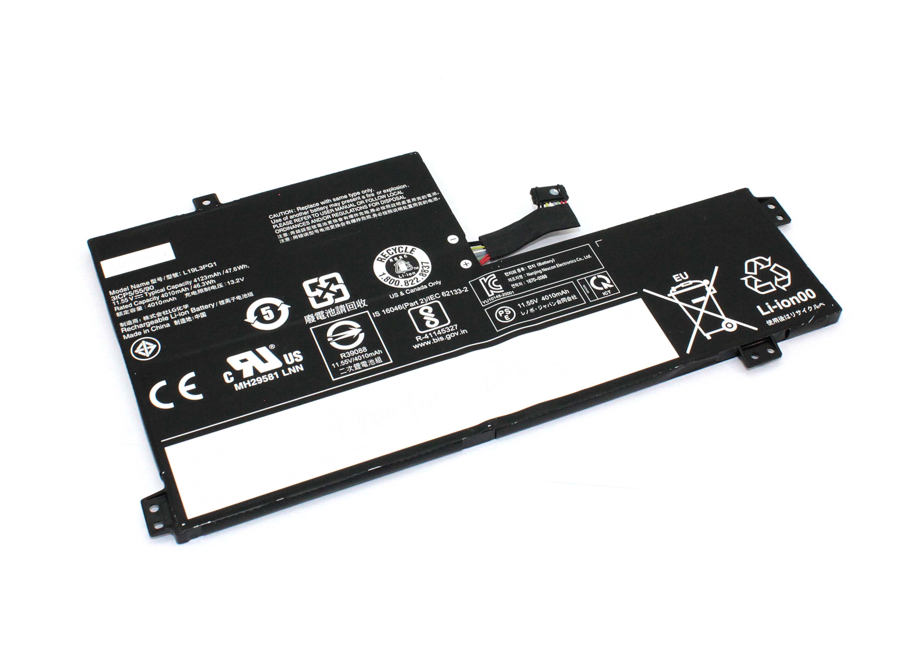 Аккумуляторная батарея для ноутбука Lenovo 300e ChromeBook 2nd Gen (L19C3PG1) 11.52V 4125mAh