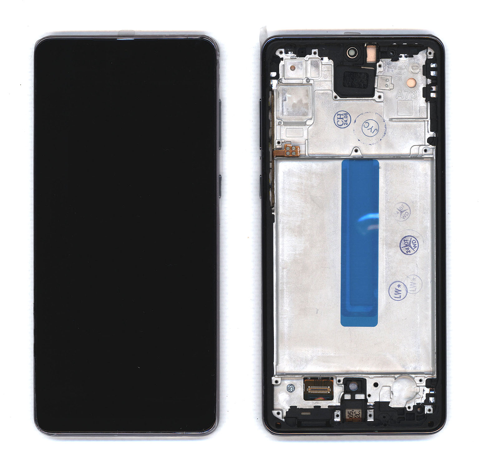 Дисплей (модуль) для Samsung Galaxy A73 SM-A736B в сборе с тачскрином и рамкой TFT белый