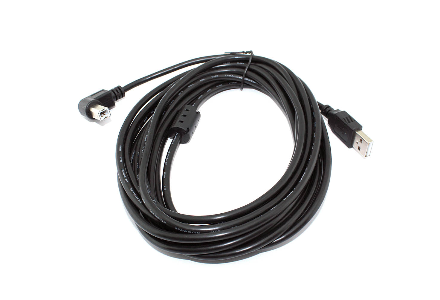 Кабель USB 2.0 на USB-B угол вправо 5 м