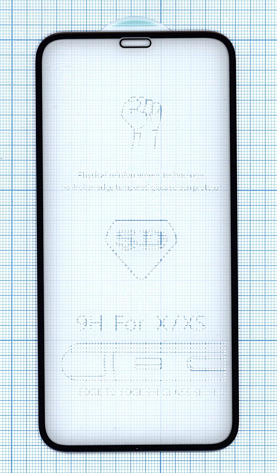 Защитное стекло 5D для Apple iPhone X черное