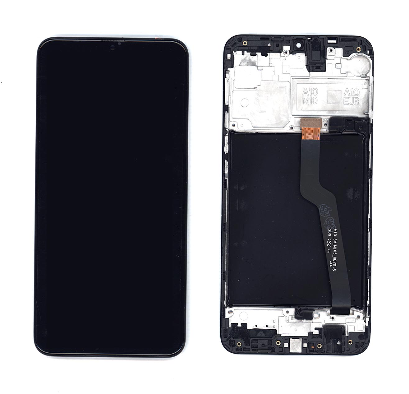 Дисплей для Samsung Galaxy A10 SM-A105F в сборе с тачскрином и рамкой (TFT) черный