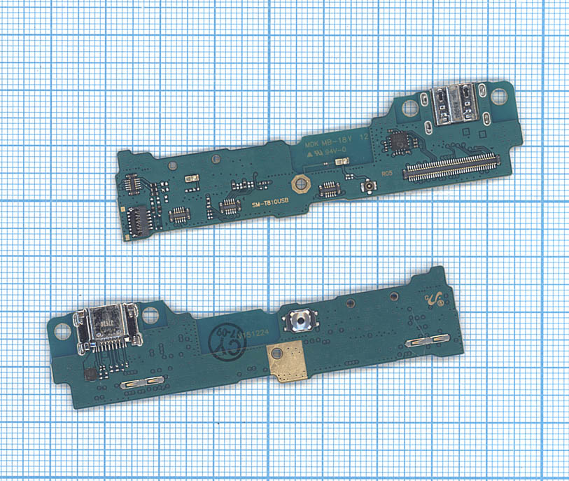 Разъем Micro USB для Samsung T810 T813 T815 T819 (плата с системным разъемом)