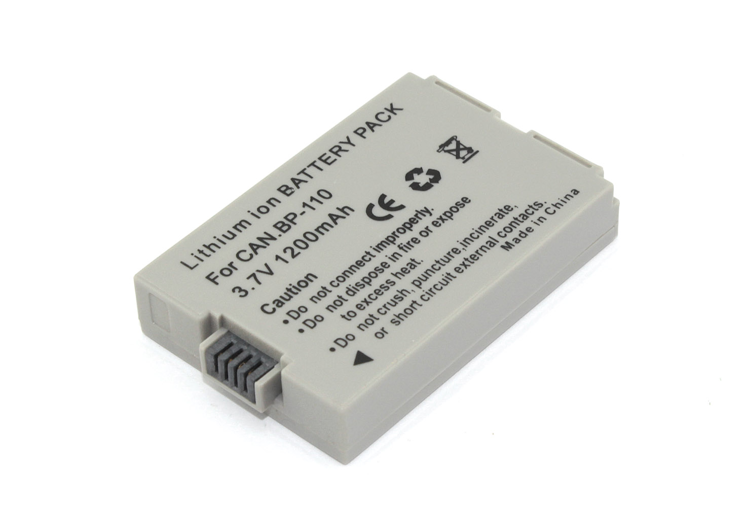 Аккумуляторная батарея для видеокамеры Canon HFR20 (BP-110) 3.7V 1250mAh Li-ion