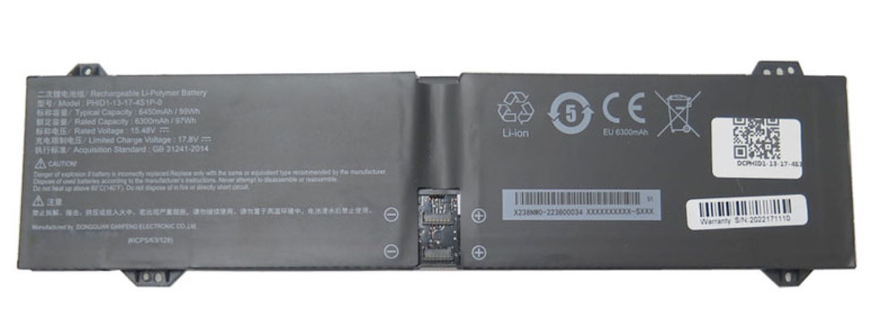 Аккумуляторная батарея для ноутбука PHID1-13-17-4S1P-0 15.48V 99.9Wh
