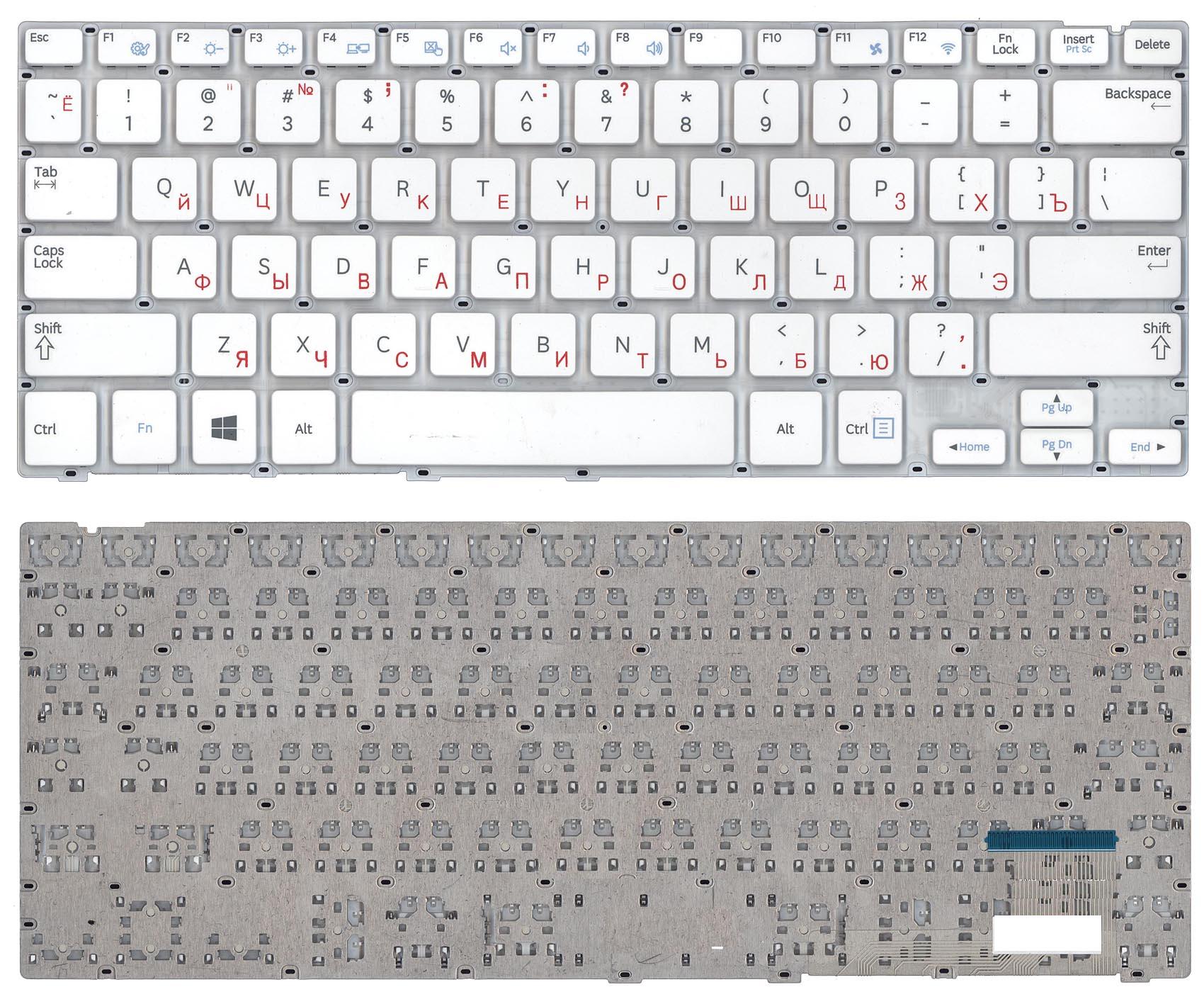 Клавиатура для ноутбука Samsung NP915S3 белая