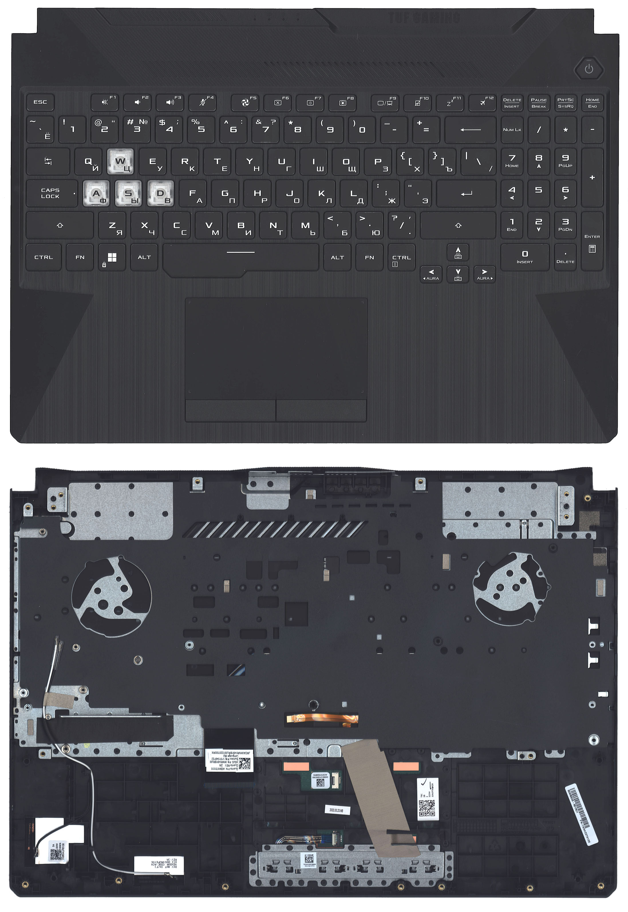 Топкейс для Asus TUF Gaming A15 FA506 черный 90NR0636-R31RU1