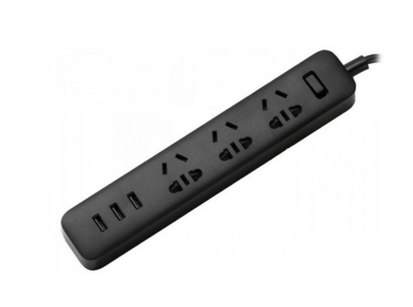 Сетевой удлинитель Xiaomi Power Strip (with 3 USB Port) XMCB01QMN, черный