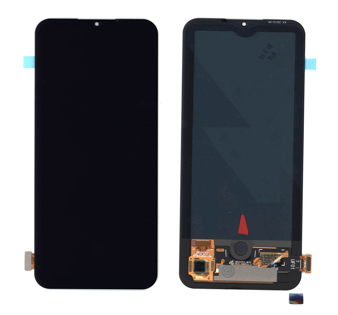 Дисплей для Xiaomi Mi10 Lite, Redmi 10X 5G в сборе с тачскрином (OLED) черный