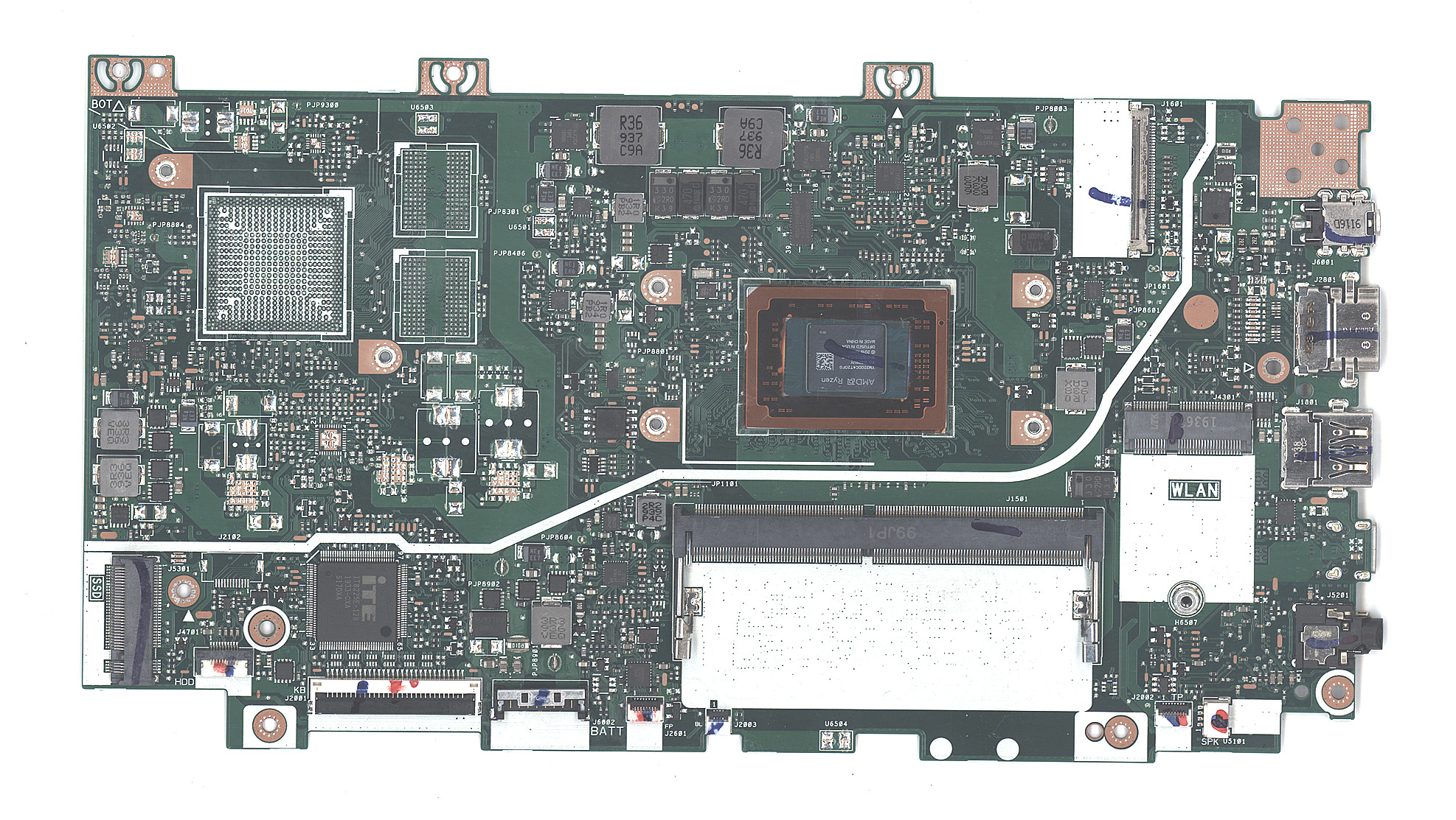 Материнская плата для Asus X412DA 4G/R3-3200U 90NB0M50-R00030
