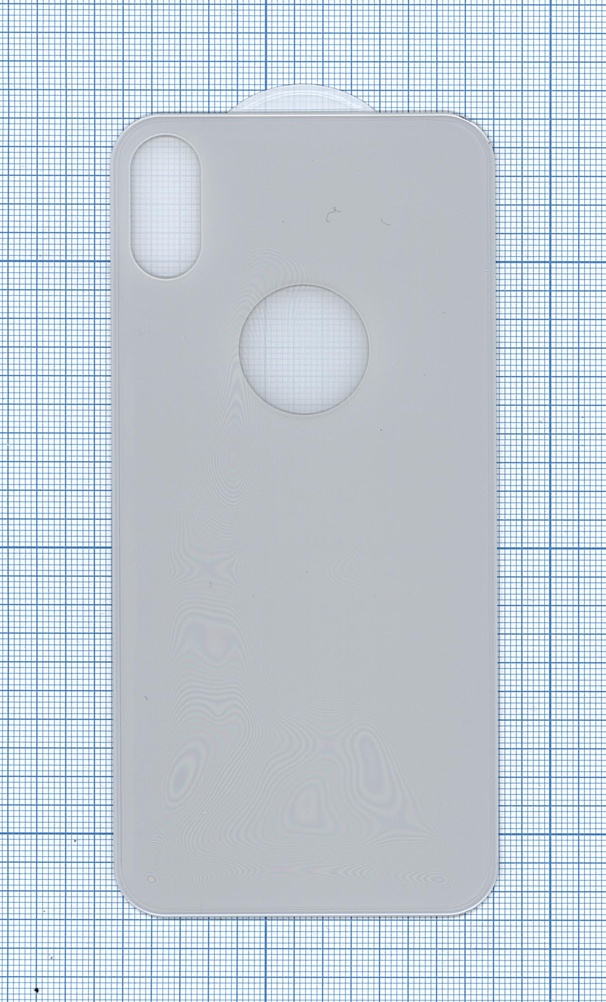 Защитное заднее стекло для iPhone XS белое