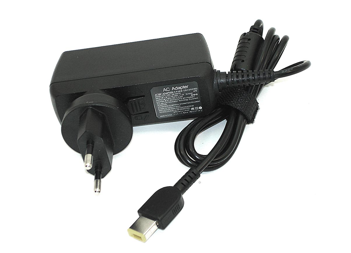 Блок питания (сетевой адаптер) для ноутбуков Lenovo 20V 2.25A rectangle 45W LO45200USBQC